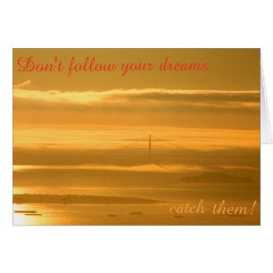 Don't follow your dreams - CATCH them!