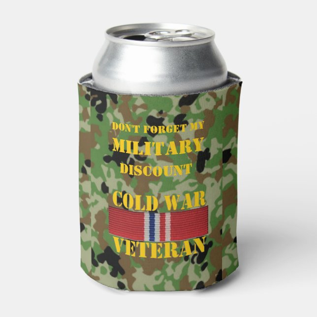 DON'T FORGET MY MILITARY DISCOUNT CAN COOLER (Can Front)