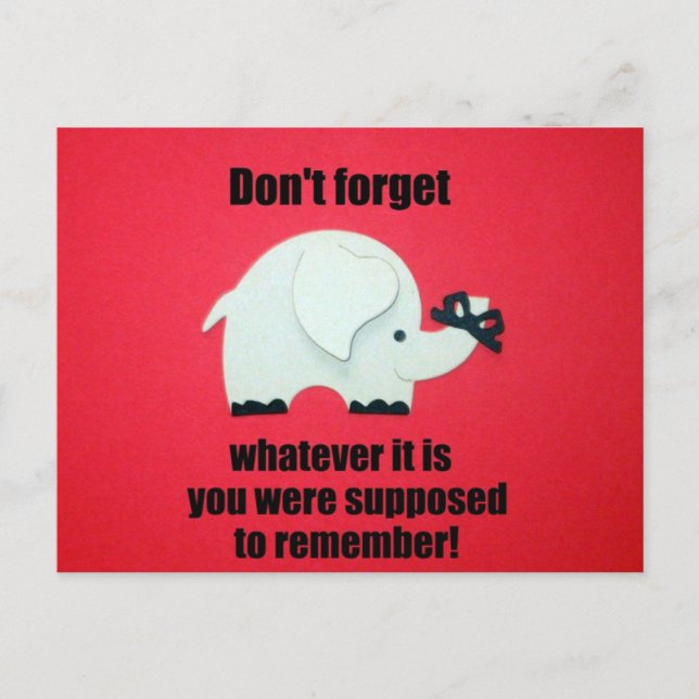 Don't forget... postcard (Front)