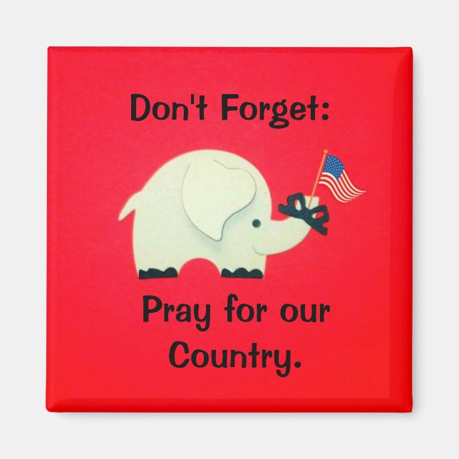 Don't Forget: Pray for our Country Magnet (Front)