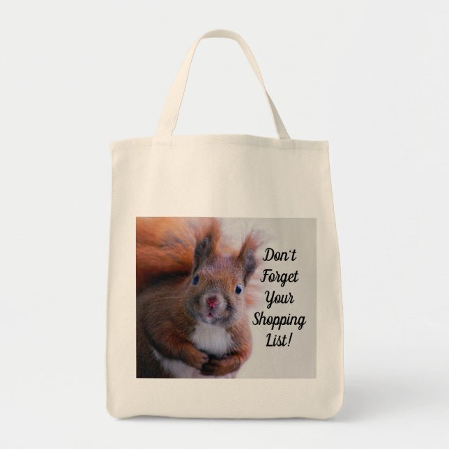 Don't Forget Squirrel Tote Bag (Front)