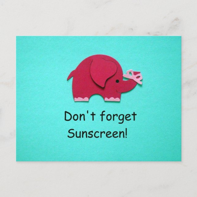 Don't forget sunscreen! postcard (Front)