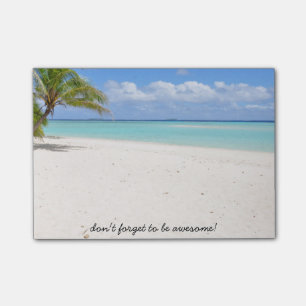 Don't Forget To Be Awesome! Beach Post-It Notes