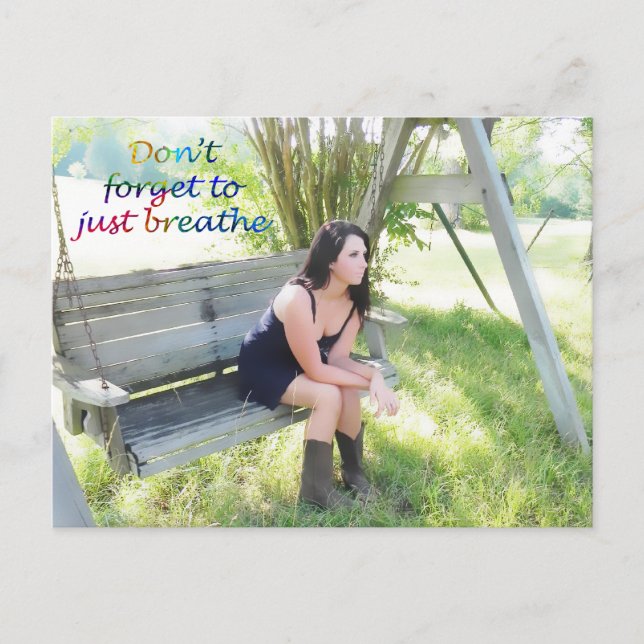 Don't forget to just breathe postcard (Front)