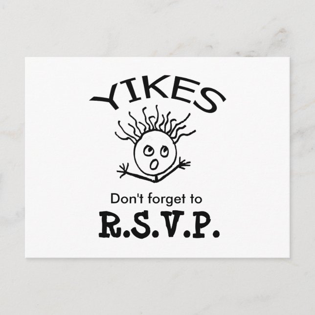 Don't forget to, R.S.V.P. Invitation Postcard (Front)