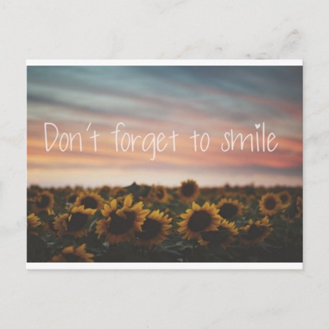Don't Forget To Smile Postcard (Front)