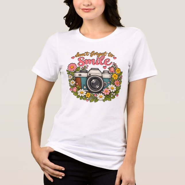 Don't Forget To Smile Tri-Blend Shirt (Front)