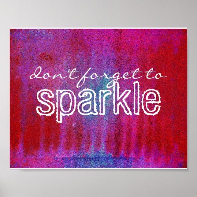don't forget to sparkle poster red and purple (Front)