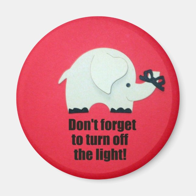 Don't forget to turn off the light! magnet (Front)