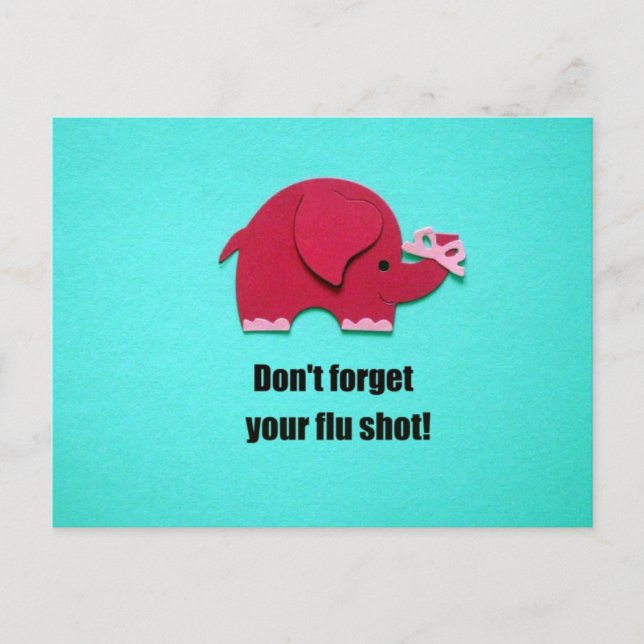 Don't forget your flu shot! postcard (Front)