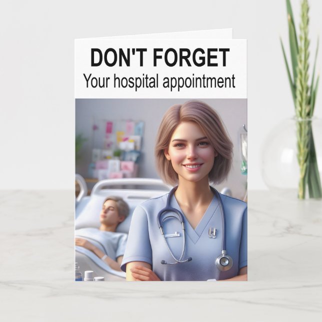Don't forget your hospital appointment. card (Front)