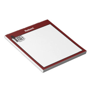 Don't fret (Philippians 4:6-7) Guitar personalised Notepad