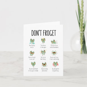 Don't Froget Mental Health Affirmations Therapy Gi Card