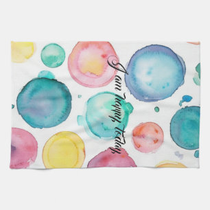 Don't get ahead of the pretty colours  tea towel
