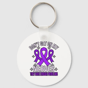 Don't Get On My Nerves Heimerheimer's Awareness Ri Key Ring