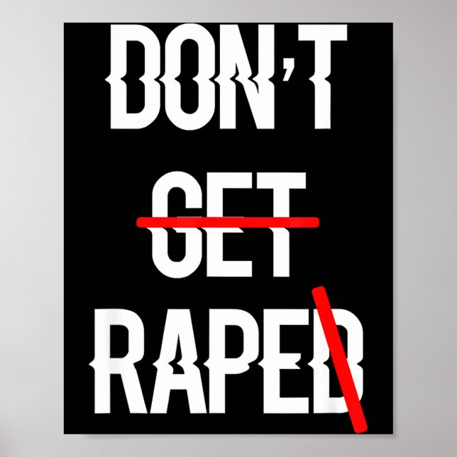 Dont Get Raped Equal Rights Poster (Front)