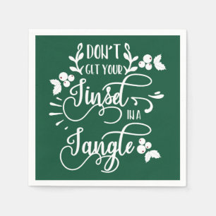 dont get your tinsel in a tangle christmas napkin