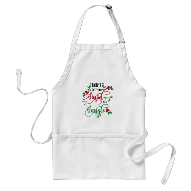 dont get your tinsel in a tangle Christmas Standard Apron (Front)