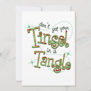 don't get your tinsel in a tangle postcard