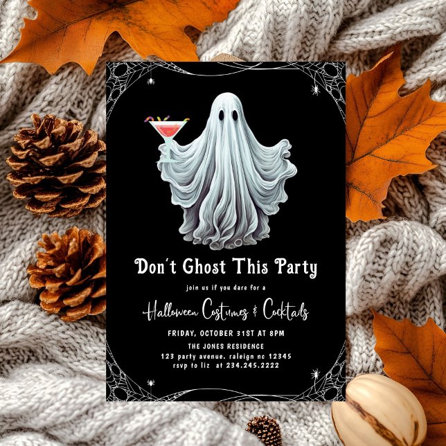 Dont Ghost This Party Adult Halloween Party Invitation (Creator Uploaded)