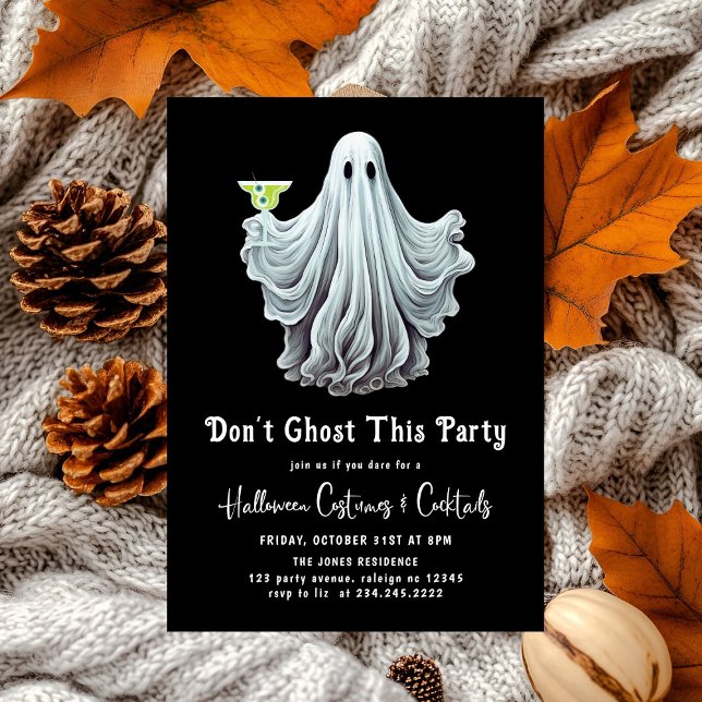 Dont Ghost This Party Adult Halloween Party Invitation (Creator Uploaded)
