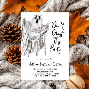 Dont Ghost This Party Adult Halloween Party Invitation