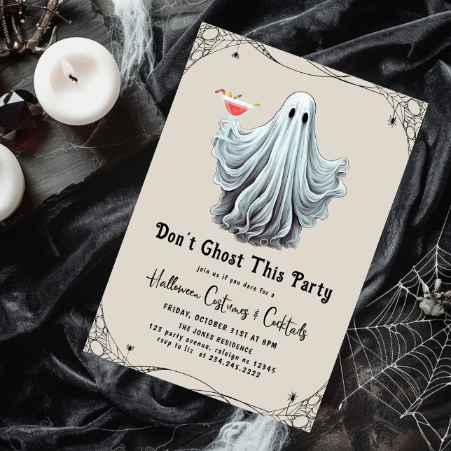 Dont Ghost This Party Adult Halloween Party Invitation (Creator Uploaded)
