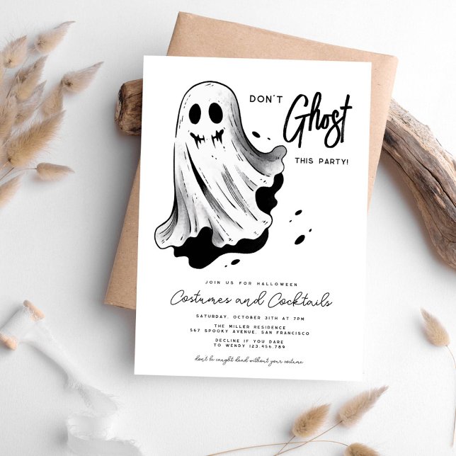 Don't ghost this party halloween  invitation (Creator Uploaded)