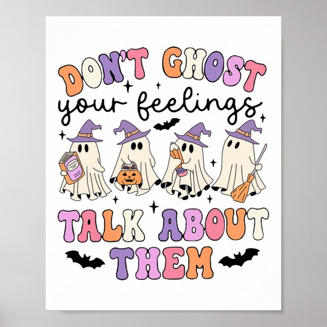 Don't Ghost Your Feeling Talk About Them Counsello Poster (Front)
