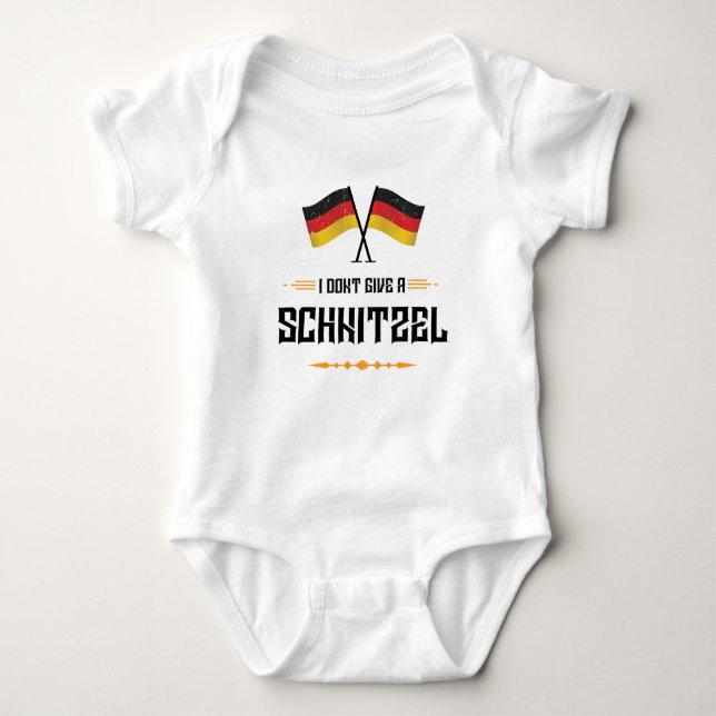 Dont Give Schnitzel Funny Oktoberfest Baby Bodysuit (Front)