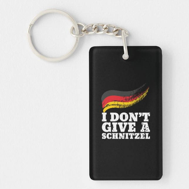 Dont Give Schnitzel German Flag Oktoberfest Key Ring (Front)