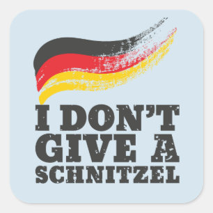 Dont Give Schnitzel German Flag Oktoberfest Square Sticker