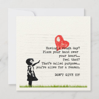 Don't Give Up Encouragement Quote Mental Health  Card
