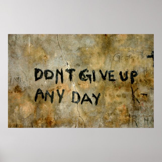 Don't Give Up Graffiti Poster (Front)