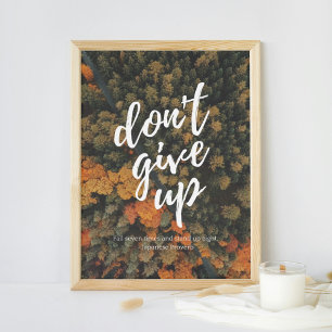 Don't Give Up Motivational Autumn Poster