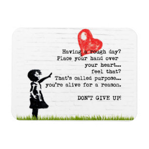 Don't Give Up Quote Encouragement Magnet