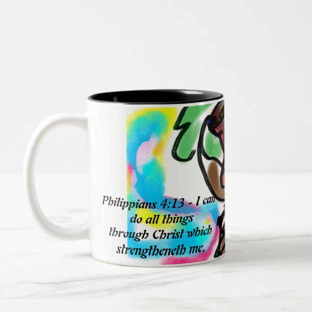 Dont give up Two-Tone coffee mug (Left)