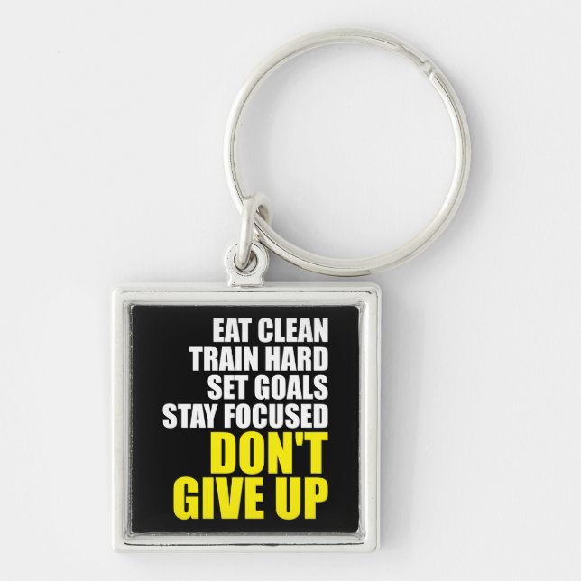 Don't Give Up - Workout Motivational Key Ring (Front)