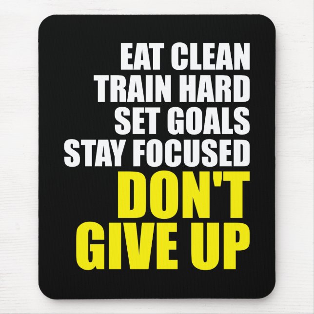 Don't Give Up - Workout Motivational Mouse Pad (Front)