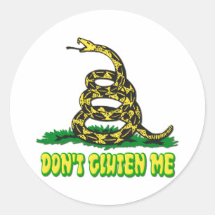 Don't Gluten Me! Snake Classic Round Sticker