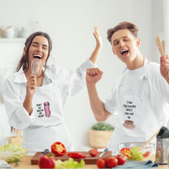 Don't Go Bacon My Heart Apron (This funny, "Don't go bacon my heart" apron would make a great Valentine's Day gift! )