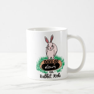 Dont Go Down The Rabbit Hole Womens Red Coffee Mug