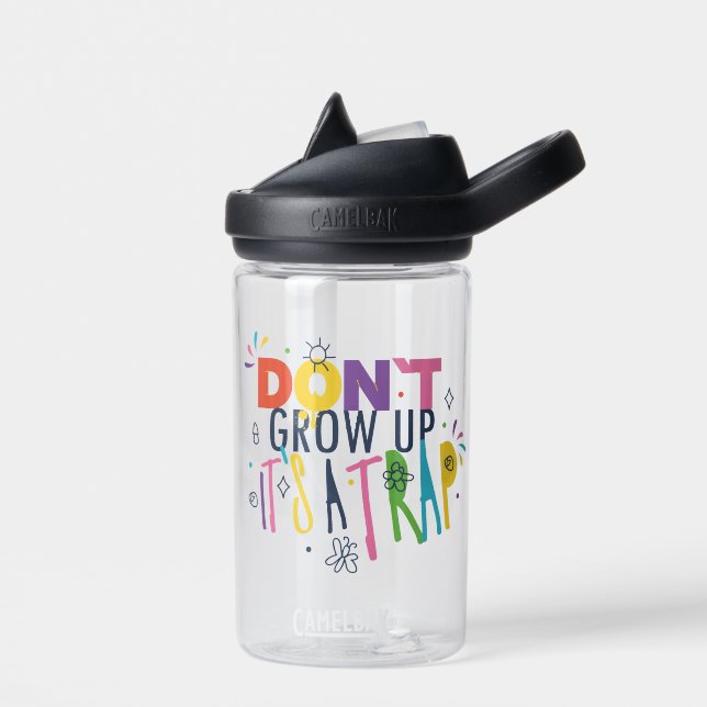 Don't Grow Up It's A Trap Water Bottle (Left)