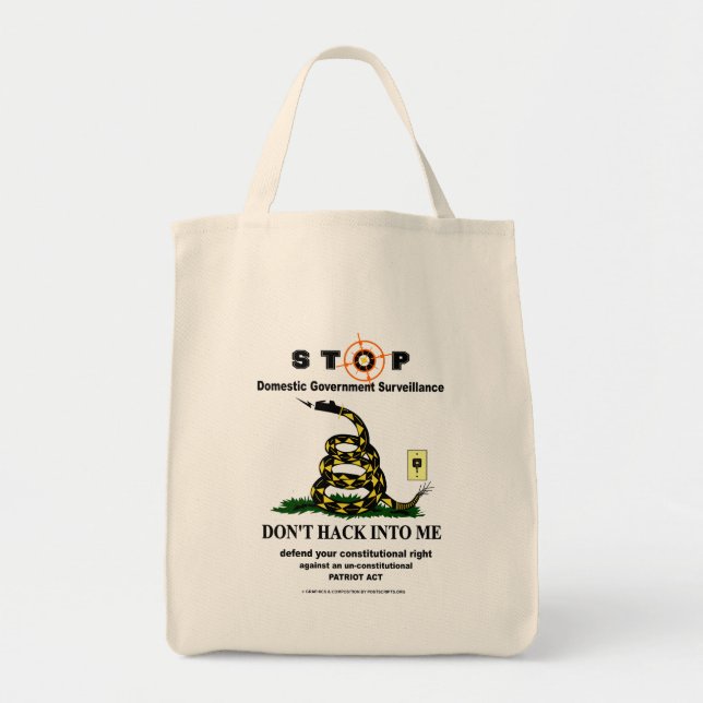 Don't Hack Into Me Tote Bag (Front)