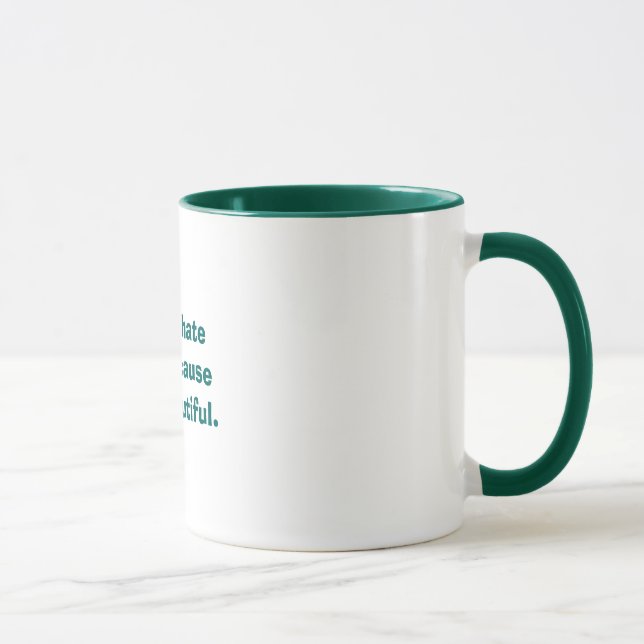 Don't hate me because I'm beautiful. Mug (Right)