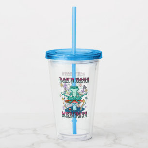 "Don't Hate, Meditate" Peaceful Frog & Floral Acrylic Tumbler