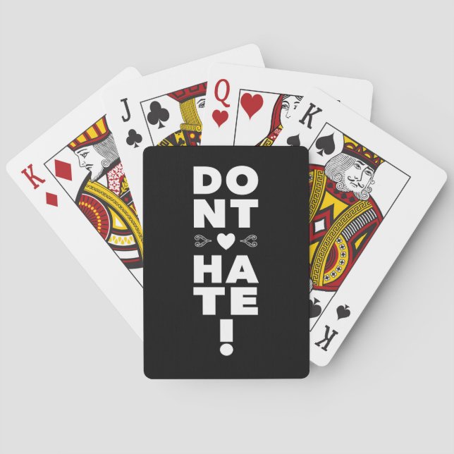  Don't Hate on BLACK Playing Cards (Back)