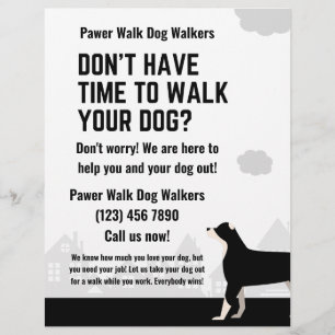 Don't Have Time To Walk Your Dog Walker Flyer