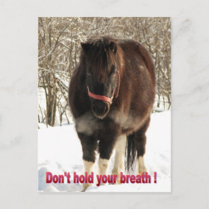 Don't hold your breath postcard