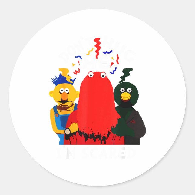 Don't Hug Me I'm Eds Funny Saying Sarcasm  Classic Round Sticker (Front)